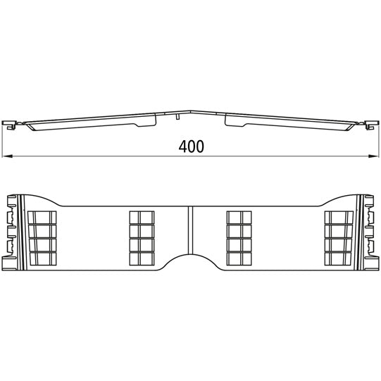 Sesam-liitos 400 mm, tyyppi 2, muovia, nimellispituus 400 mm