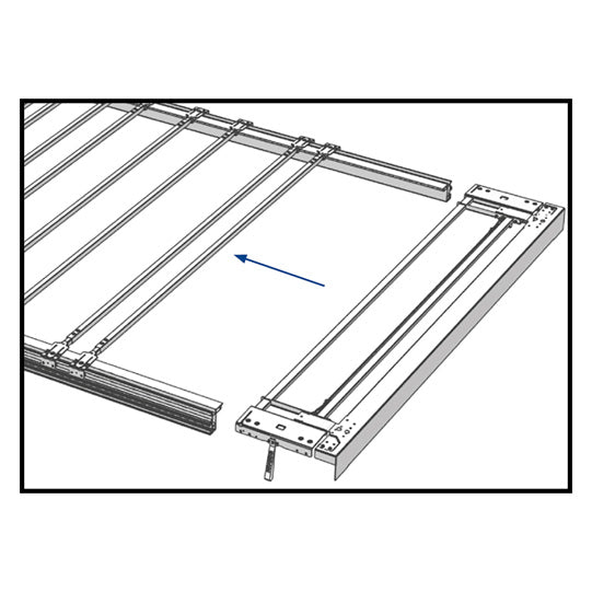 Sesam-päätyvaunu BG. 2550 mm. 3 astetta