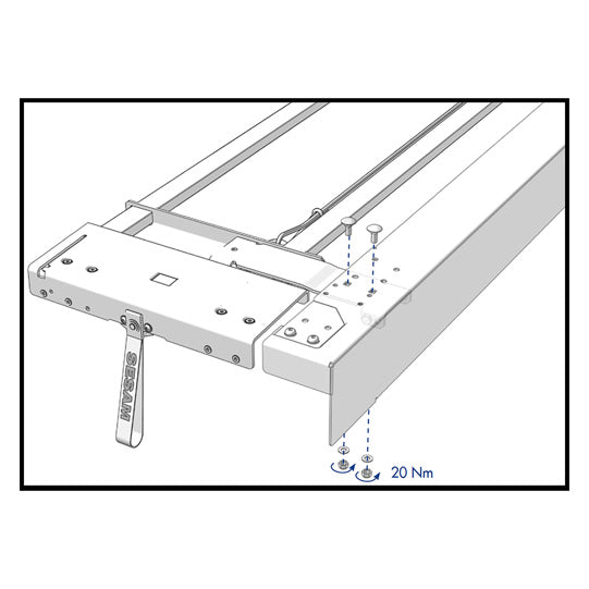Sesam Gantry-palkki BG, 130 x 2550 mm