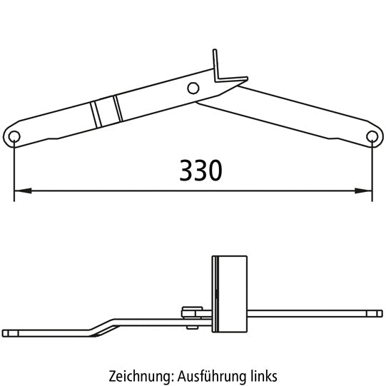 Edscha-kompensaatioliitos. R. nimellispituus 330 mm. DN 0 mm