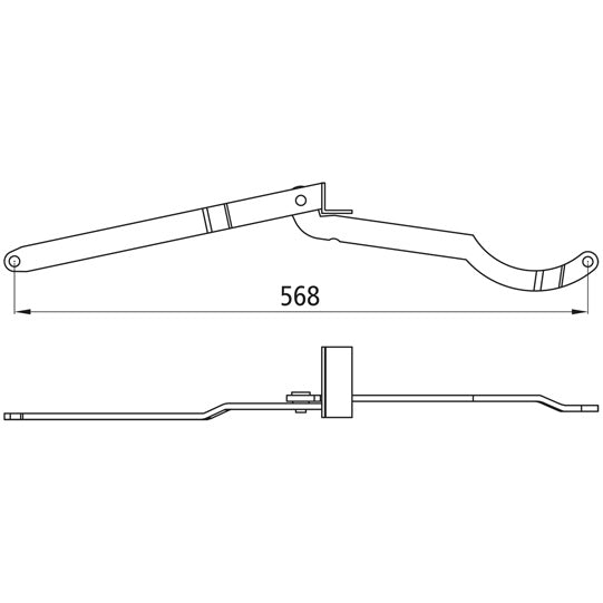Edscha joint in front of crossbar trolley left