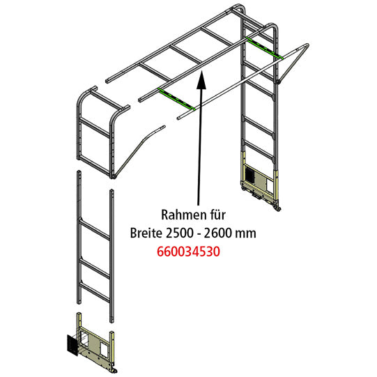 Edscha-runko VG SB-Profi. leveydelle 2500–2600 mm