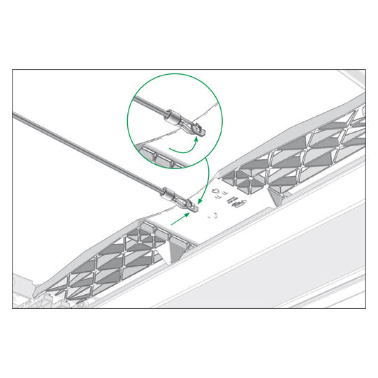 Edscha/Sesam Expander cable VG, 1300 mm, EN 12642 XL, w/ hook