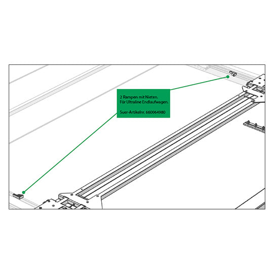 Edscha rear ramp set, 2 ramps w/ rivets