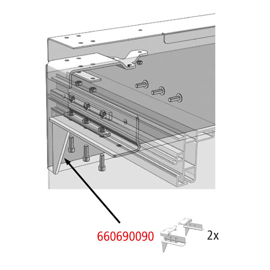 Edscha mounting kit CS standard profile front