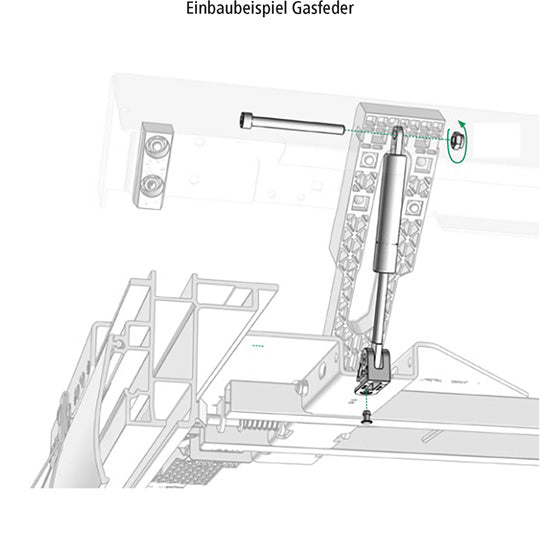Edscha-kaasujousi 500 N