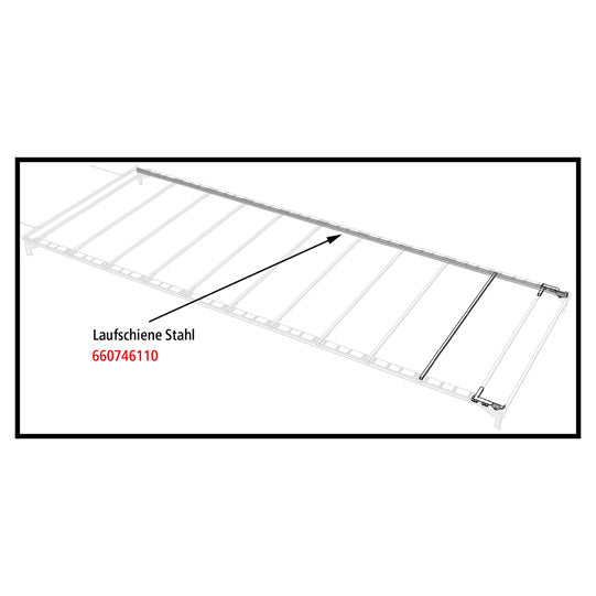 Edscha guide rail, length 7000 mm, galvanised stl.