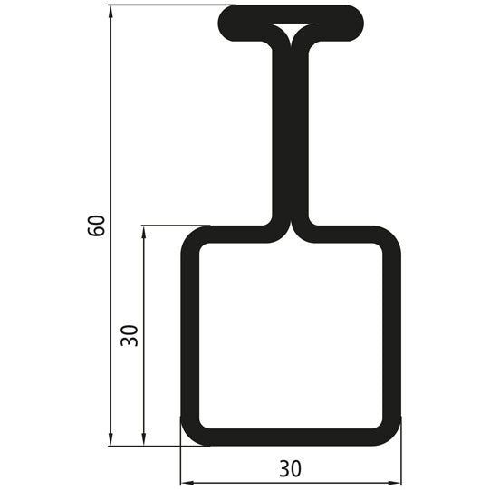 Edscha-ohjauskisko, pituus 4000 mm, sinkittyä terästä.