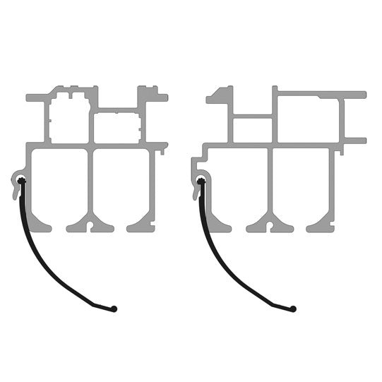 Edscha profile seal/PVC sealing lip, black, 120 mm, L 33 m