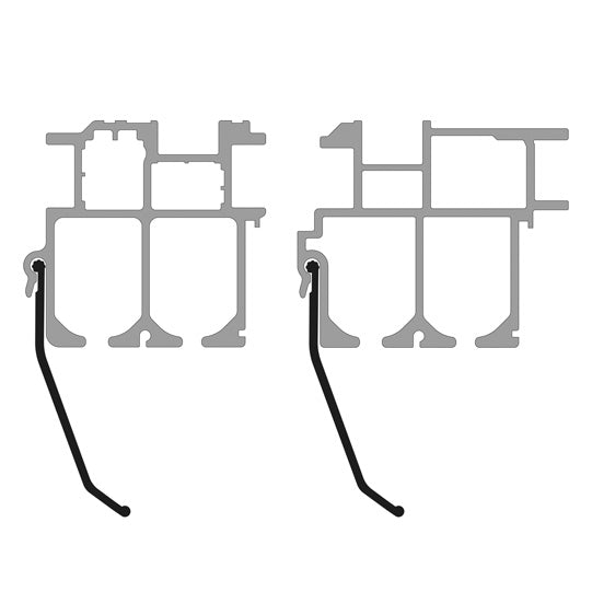 Edscha profile seal/PVC sealing lip, gray, 120mm, L 16 m