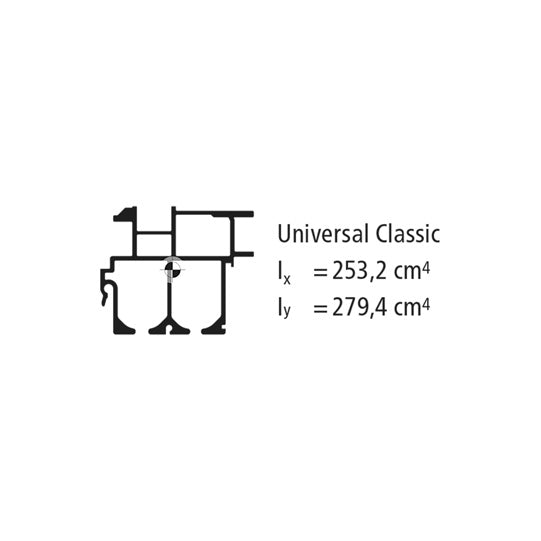 Verhon sivuprofiili Universal Classic L 13600 mm