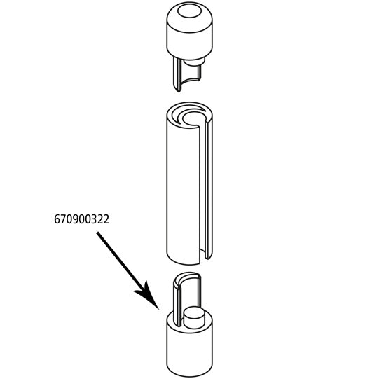 Suer bottom insert f. tarpaulin clamping tube Ø 27 mm, SS