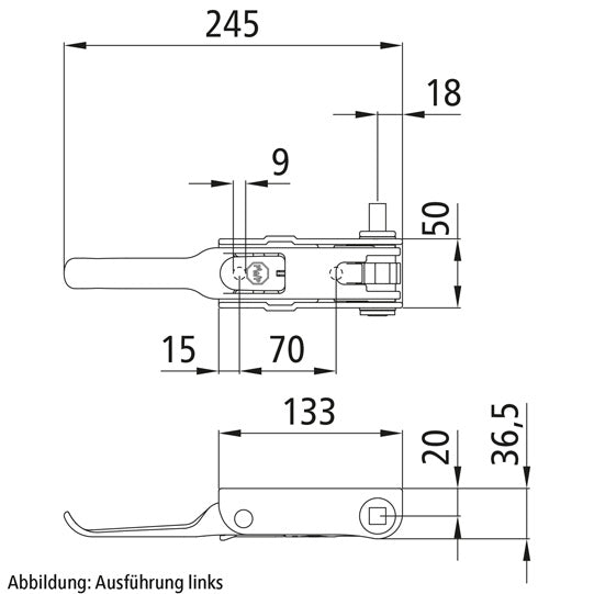 Kiristysräikkä PWP Tender, R, neliövääntiö 12 mm, kuumasinkitty