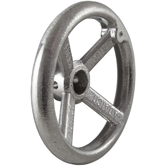 Kiinnitysvaihteen käsipyörä, ulko-Ø 124,5 mm, alumiinia