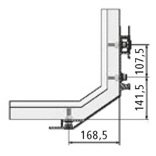 PWP end beam end wall trailer, L 2550 mm