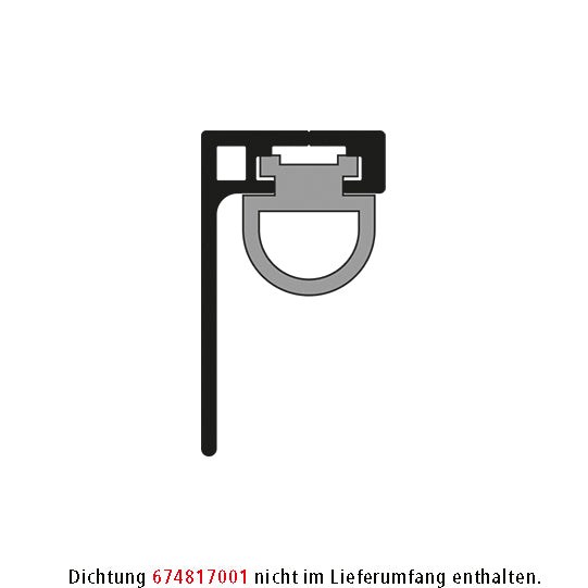PWP guide profile 52009, cut to size, anodized, 2500mm