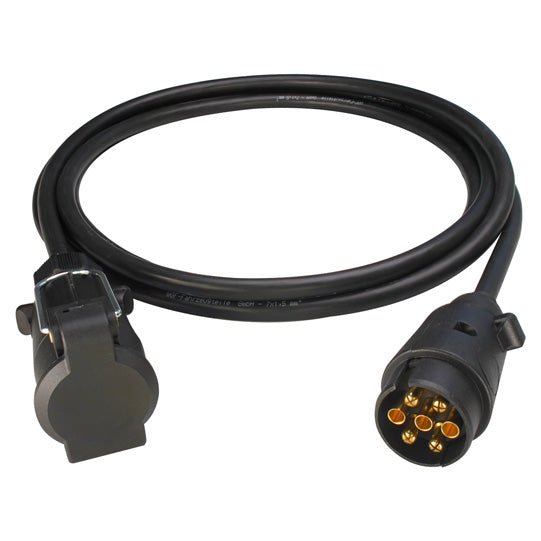 Extension lead 7-pin, 12 V, ISO 1724, approx. 3 m cable