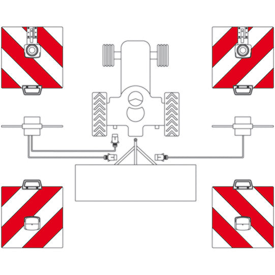 Warning sign set R 1130 B/LR according to DIN 11030