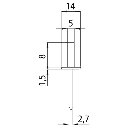 Blindnit med stort huvud, galvaniserad aluminium/stål, 5 x 8