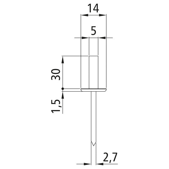 Blindnit med stort huvud, galvaniserad aluminium/stål, 5 x 30