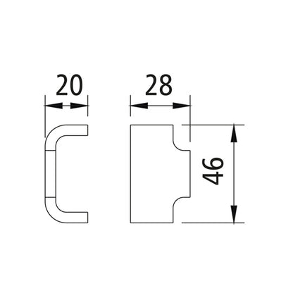 Locking pocket 6041, raw, for tension lock 604