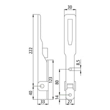 Hand lever, raw, suitable f. tipper fastener
