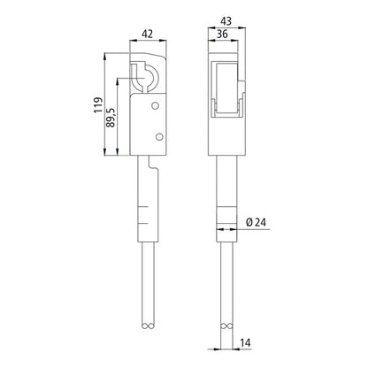 tipper fastener 662 NP, raw, L