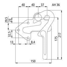 Pendulum lock 603, galvanized, left