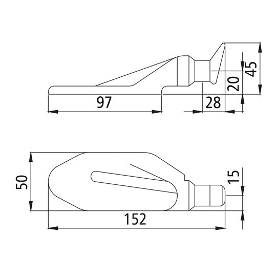 Pendulum pin 6641 N, galvanised, L