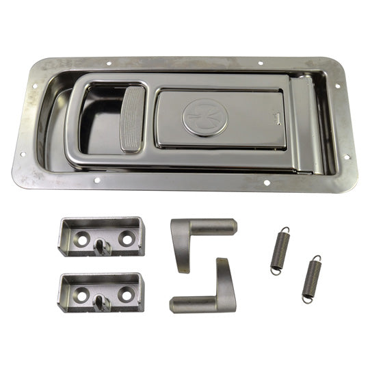 Complete built-in espagnolette lock, stainless steel, 891.16T