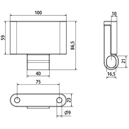 Gångjärnslager, 6561N, galvaniserat