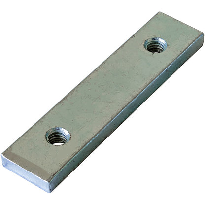 Gängad platta 6 mm, galvaniserad, hålavstånd 50 mm, M6