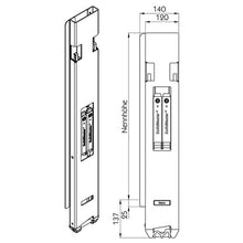 Rear pillar Solidmaster 802H, KTL, left, 800 mm, w. lock