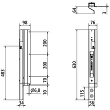 Solidmaster 802P front pillar, KTL, left, 500 mm