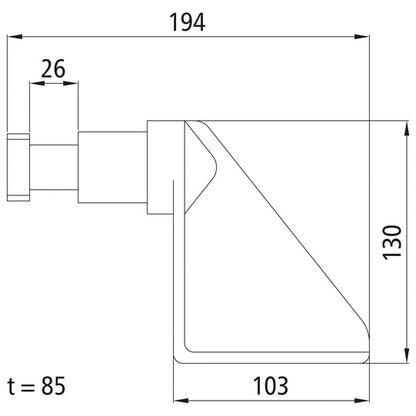 Pendulum pin H114 ST, raw stl., L