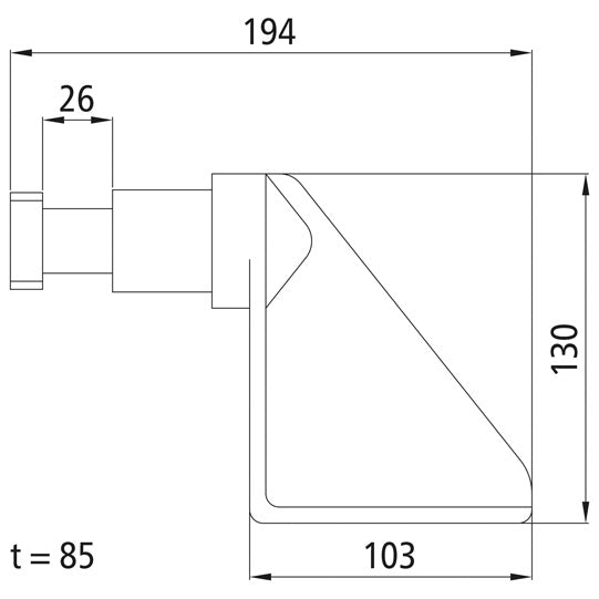 Pendulum pin H114 ST, raw stl., L
