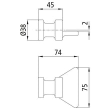 Counter support H115 S, L = R, f. welding, raw