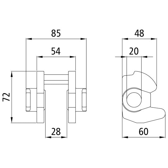 Bearing H119 E, loose, raw 50.800.200