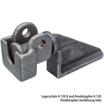 Swivel pin H120, raw stl., R, f. bearing shell H120 B