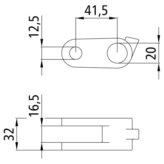 Shaft joint (f.k joint) Ø 20 mm, raw stl.