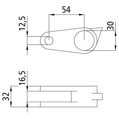 Shaft joint (f.k joint) Ø 30 mm, raw stl.