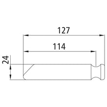 Pendulum bolt H10 G/H500 B, raw stl., straight, length 127 mm