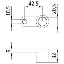 Axelkoppling H519 L, råstål, för axel Ø 20 mm