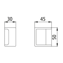 Locking pocket H206 N raw, f. tension lock