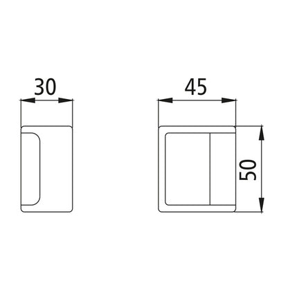 Locking pocket H206 N raw, f. tension lock