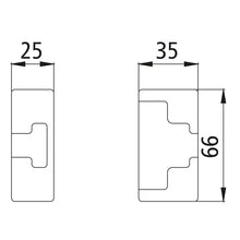 Locking pocket H 206 N - LF - A raw, for tension lock