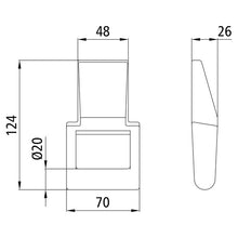 Hinge H119 EST, raw, f. all stl. side boards