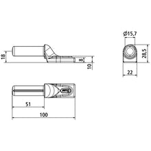 Suer hinge pin, 25/30, f. welding, raw