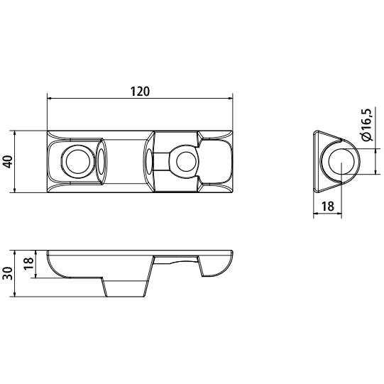 Hinge bearing, TIR, raw
