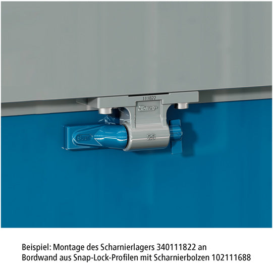 Suer hinge pin, 25/30, w.drop lug, f. welding, raw